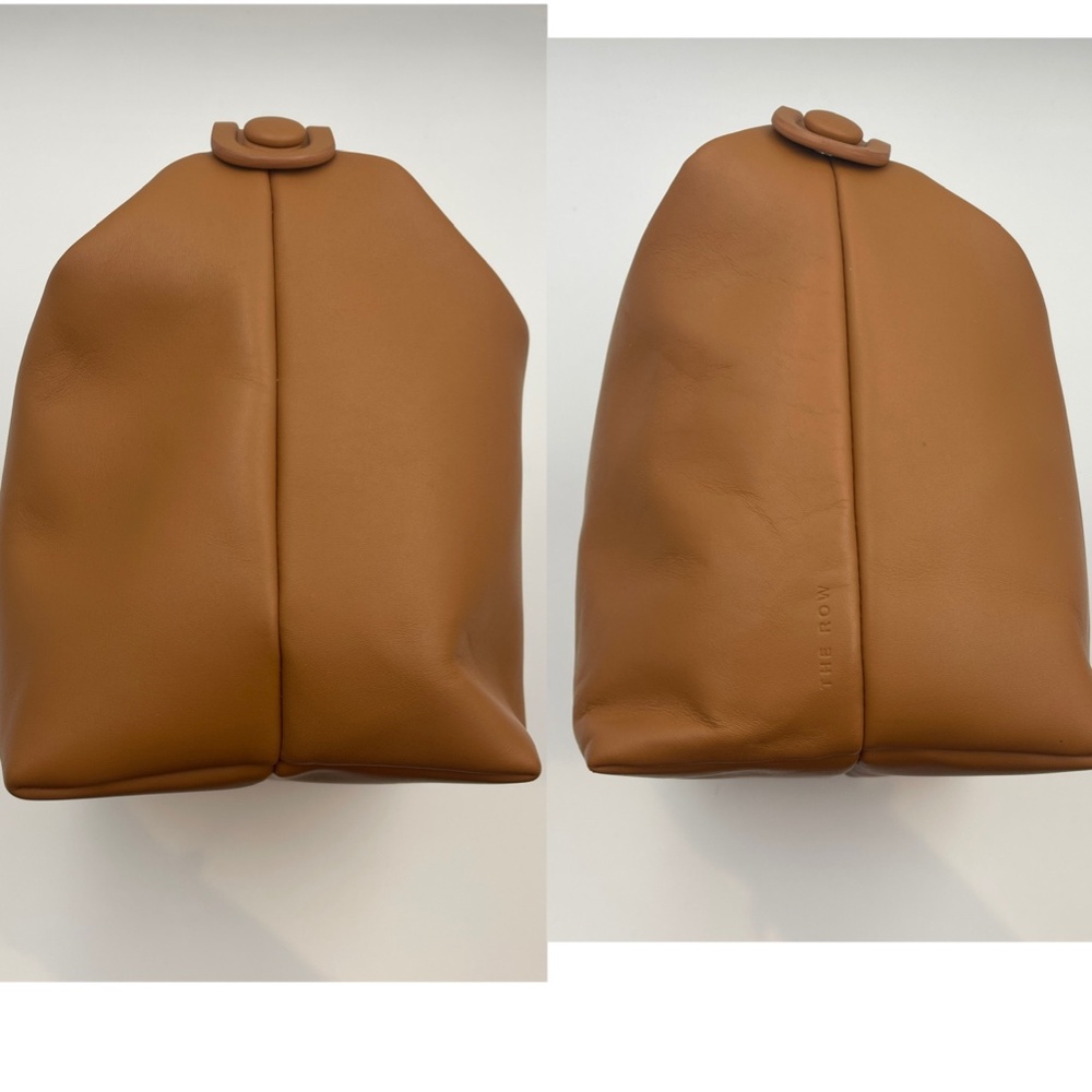 The Row Brown Leather Les Bains Clutch hobo Bag RARE HARD TO FIND - Picture 5 of 10